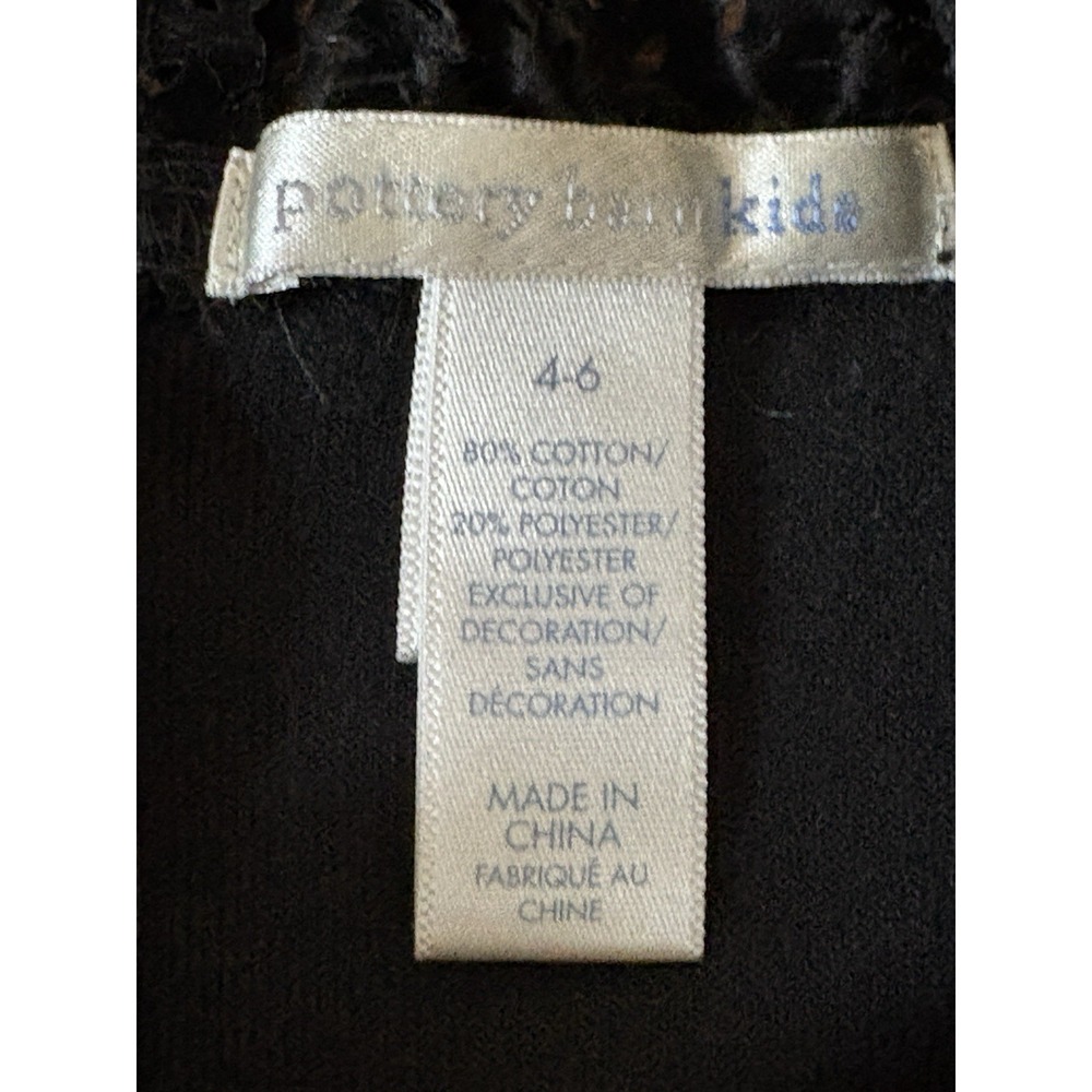 POTTERY BARN Kids Butterfly Dress Size 4-6 Black Orange Velvet Costume Only READ - Picture 2 of 16